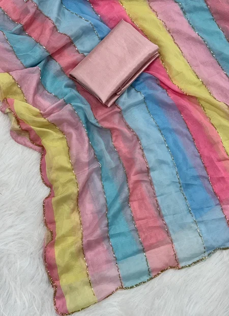 Sindur Organza Fabric With Beutiful Handwork Sarees Wholesale Suppliers In Mumbai